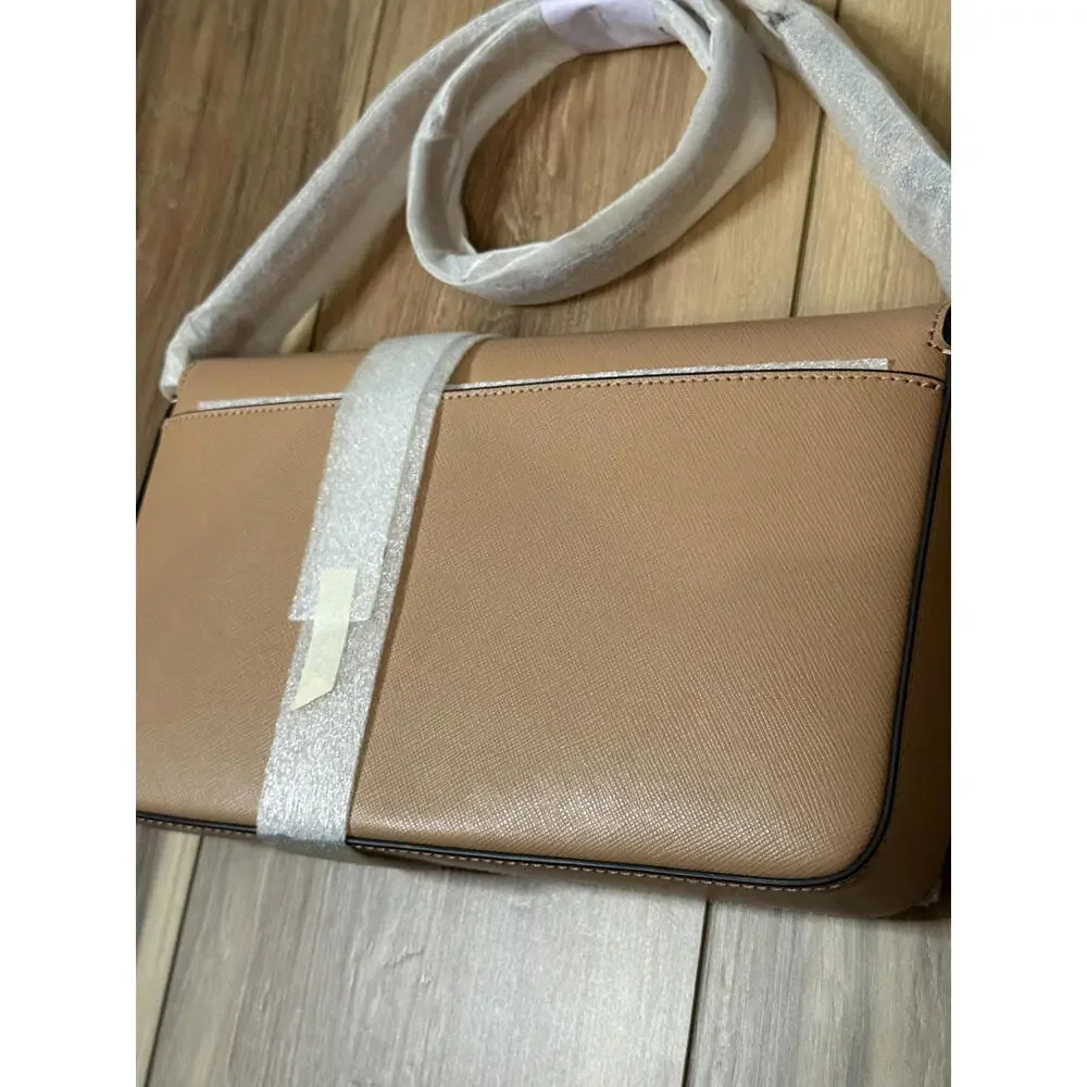 NWT! Kate Spade New York Staci Saffiano Leather Shoulder Bag in Light Fawn - Picture 6 of 7